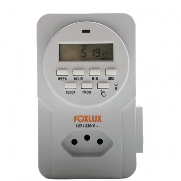 Timer Plug In Temporizador Digital Bivolt 16.02 Foxlux
