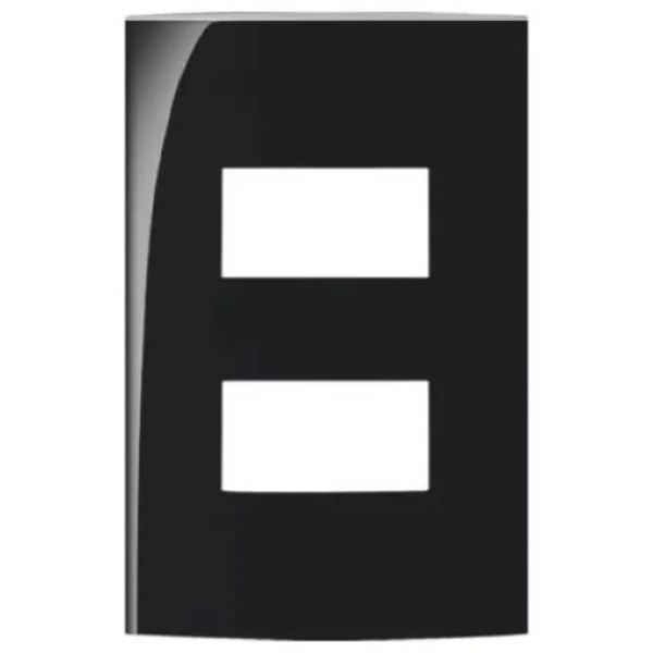 Placa 4 X 2 2 Postos Separados Preta Ebony PA015914 Margirius