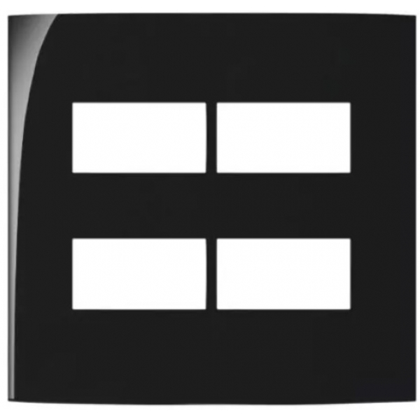 Placa 4 x 4 4 Postos Separado Preta Ebony PA015909 Margirius