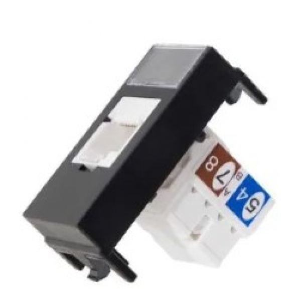 Tomada RJ45 Cat5e Preto Ebony PA16539 Margirius
