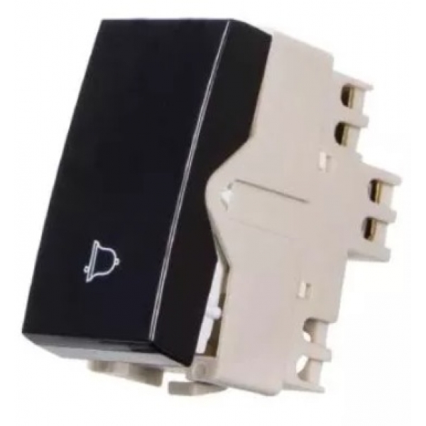 Interruptor Pulsador Campainha Preto Ebony PA16531 Margirius