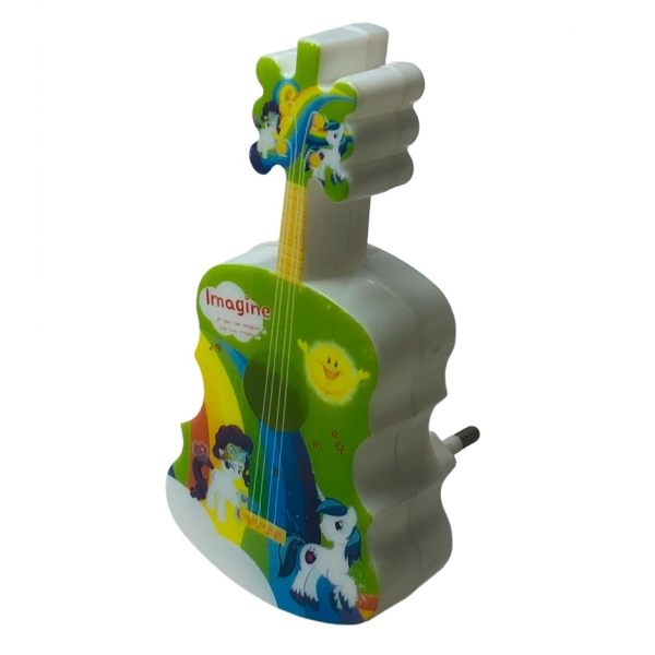 Luminária Abajur Luz Noturna Violao LED Bivolt Elétrica Bichuette