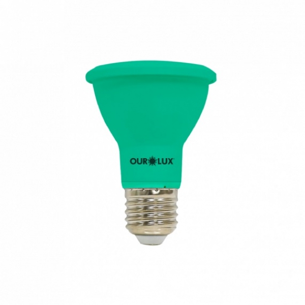 Lâmpada Par 20 LED 6 W E27 Verde IP65 Bivolt 05485 Ourolux