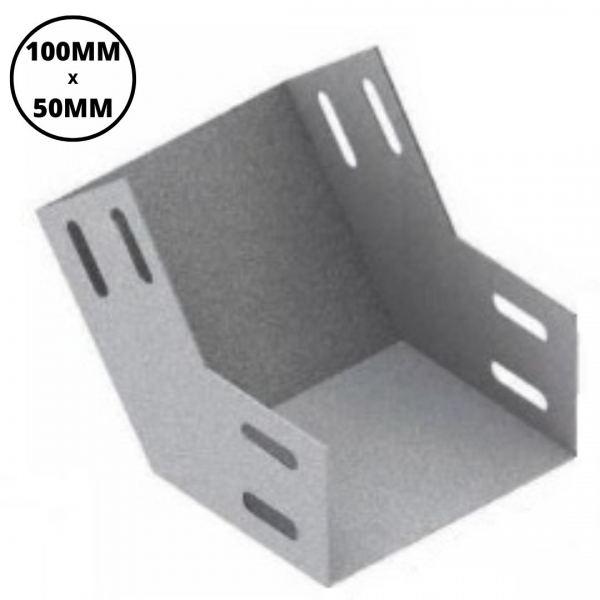 Curva Vertical Interna 45° para Eletrocalha 100 x 50 mm Piralux