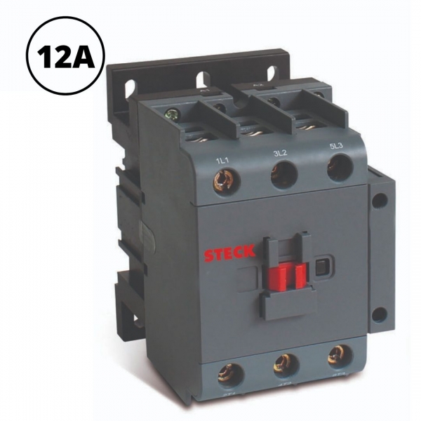 Contator de Potência Challenger Tripolar 12 A Bobina 220 V 1NA SK112A10M Steck