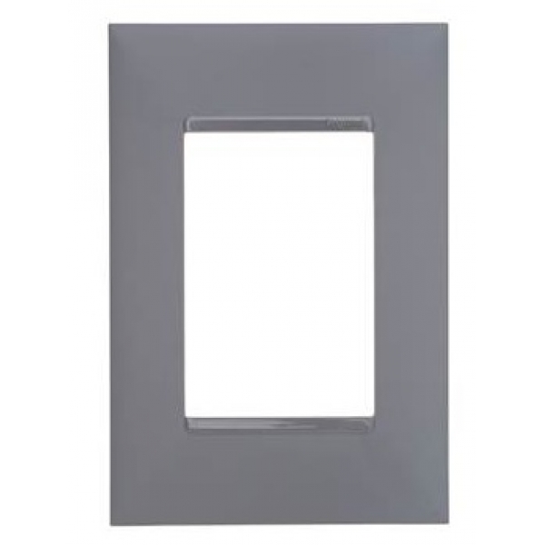 Placa 4 x 2 para 3 Módulos Cinza Pial Plus+ 618503CZ Pial Legrand