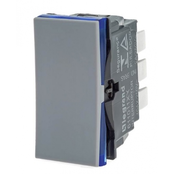 Interruptor Paralelo 10 A 250 V Cinza com Borne Automático Pial Plus+ 611011CZ Pial Legrand