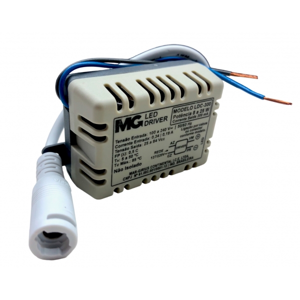 Driver para Painel LED 8 a 25 W 300 mA Margirius