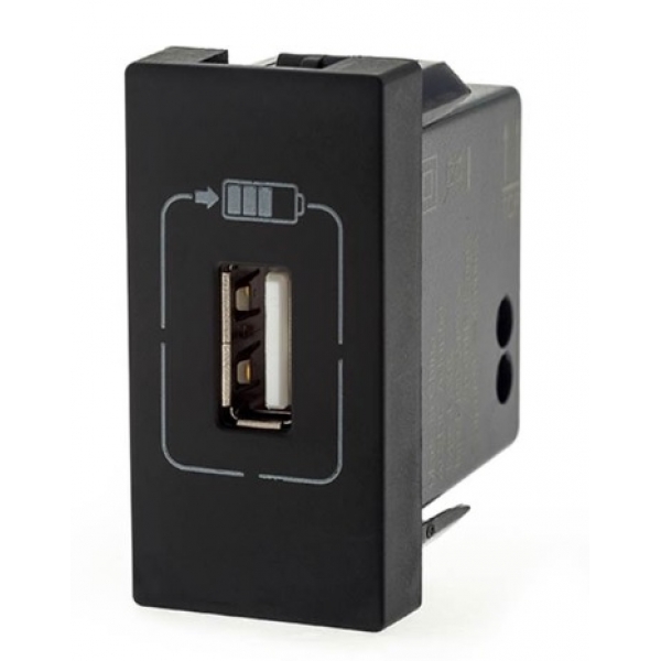 Carregador USB-A 1,5 A 7,5 W Preto Pial Plus+ 615088PT Pial Legrand