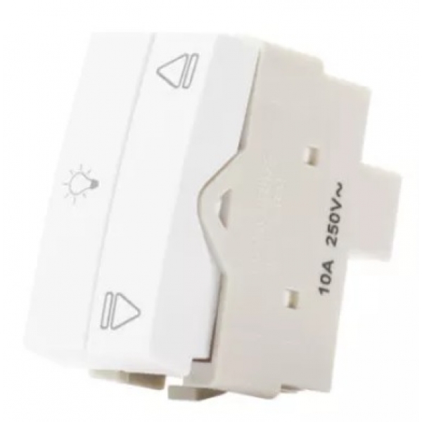 Interruptor Duplo Paralelo para Ventilador com Gravações Lâmpada e Reversão 10 A 250 V Branco Sleek PA018725 Margirius