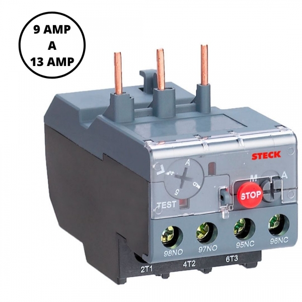 Relé Térmico Ajustável 9 a 13 A 50/60 Hz SRT2513 Steck