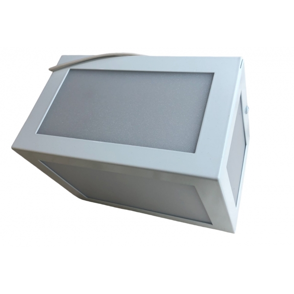 Arandela Retangular com 5 Fachos para 1 Lâmpada E27 Branco 290 Ideal Iluminação