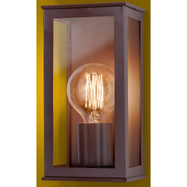 Arandela com Vidro Transparente para Lâmpada E27 Marrom 260 Ideal Iluminação