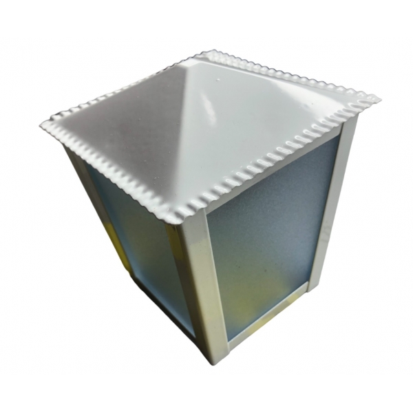 Arandela Colonial Quadrado Branco L-15B BR Ideal Iluminação
