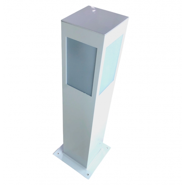 Poste Balizador 50 cm para 1 Lâmpada E27 Branco PA-150 BR Ideal Iluminação