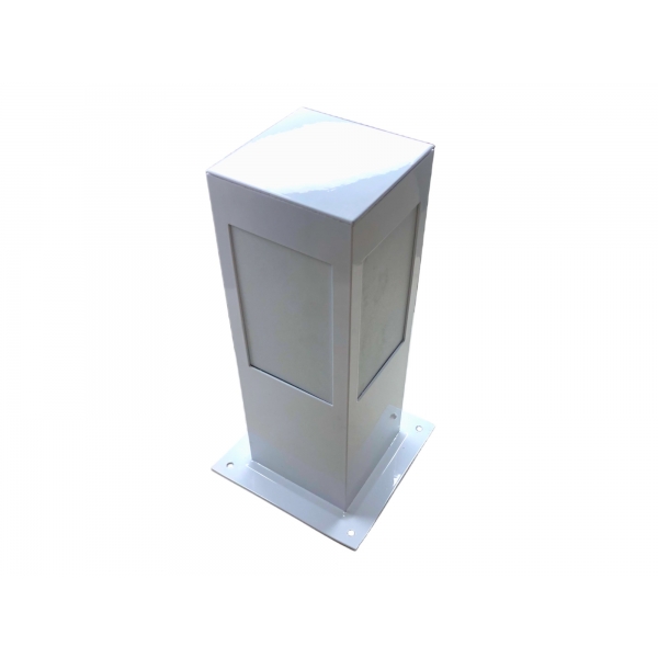 Poste Balizador 30 cm para 1 Lâmpada E27 Branco PA-130 BR Ideal Iluminação