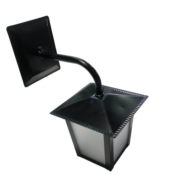 Arandela Colonial Quadrado Pequena Preto L-2 B Pt Ideal Iluminação