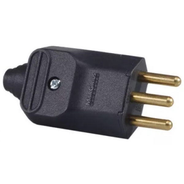 Plugue Macho 2p+t 20 A Padrao Preto PA15013 Margirius