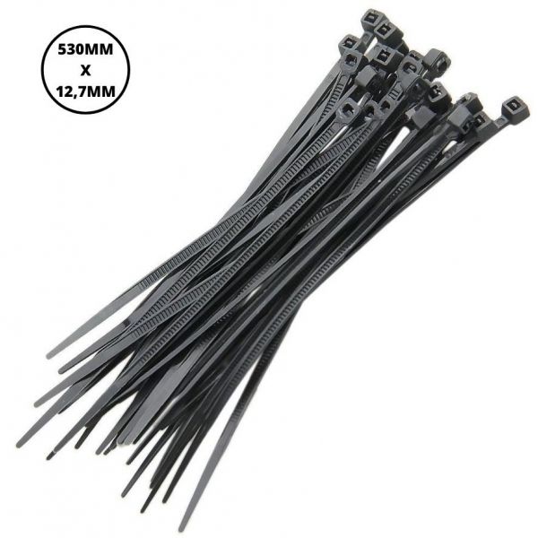 Fita Abraçadeira Nylon Enforca Gato 540x12,7 Mm Preta Foxlux