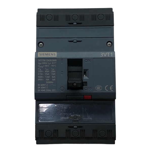 Disjuntor em Caixa Moldada Tripolar 3VT 63 A Siemens