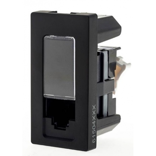 Tomada de Rede RJ45 Cat5e Preta Pial Plus+ 615045PT Pial Legrand