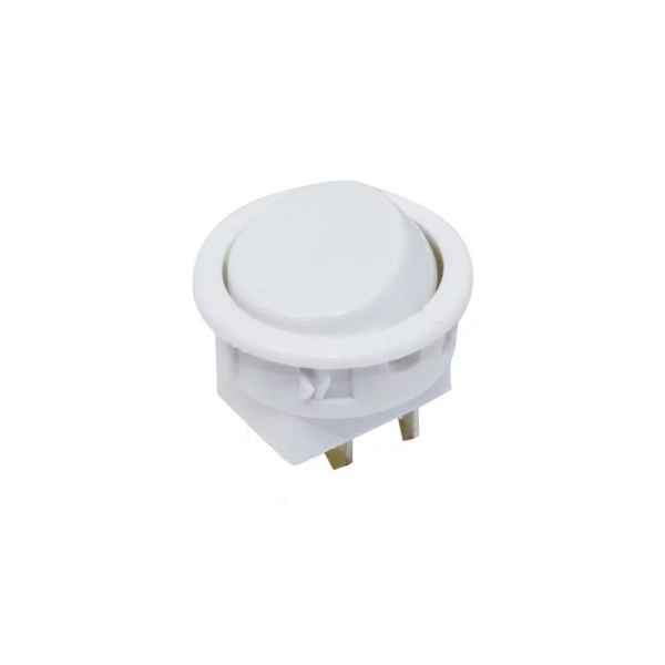 Chave Interruptor Unipolar 6 A Branco Borda Arredondada Margirius
