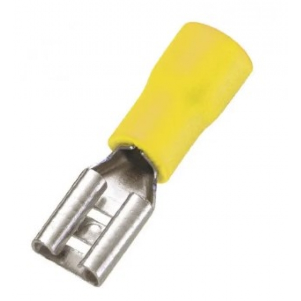 Terminal Fêmea Pré-Isolado para Cabo 4 a 6 mm² Amarelo 30019 Lukma