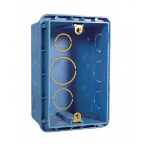 Caixa de Luz de Embutir 4 x 2 em PVC para Alvenaria Azul Peesa