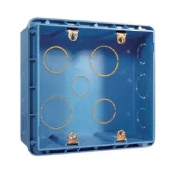 CAIXA DE LUZ EMBUTIR 4X4 PVC ALVENARIA AZUL PEESA