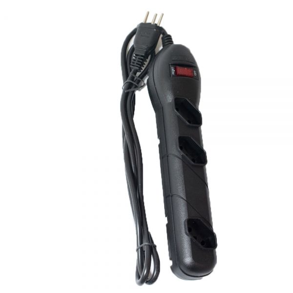 Filtro Linha 3 Tomadas Bivolt Preto QFL3 Qualitronix