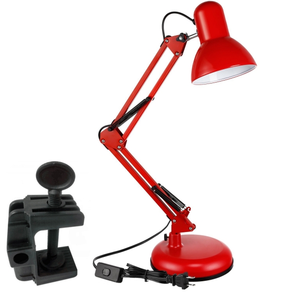 Luminária Desk Lampada E27 Articulada Dl-vermelho GMH