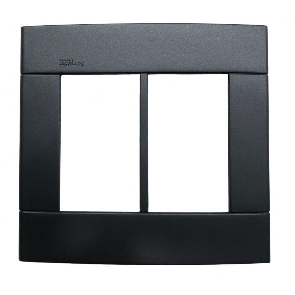 Placa 4 x 4 pol. para 6 Postos Preta Linha Prime Decor Schneider Electric