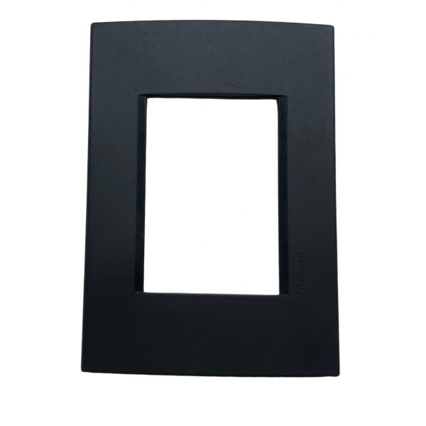 Placa 4 x 2 pol. para 3 Postos Preta Linha Prime Decor Schneider Electric
