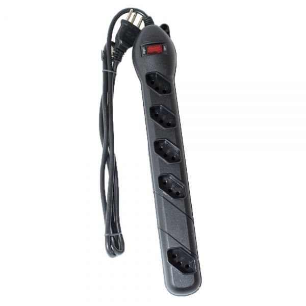 Filtro Linha 5 Tomadas Bivolt Preto QFL5 Qualitronix