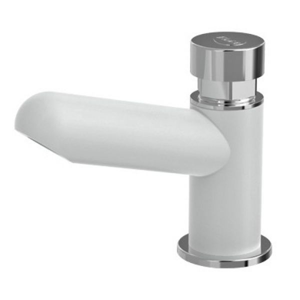Torneira Reta Temporizada ABS Branco 190222 Blukit