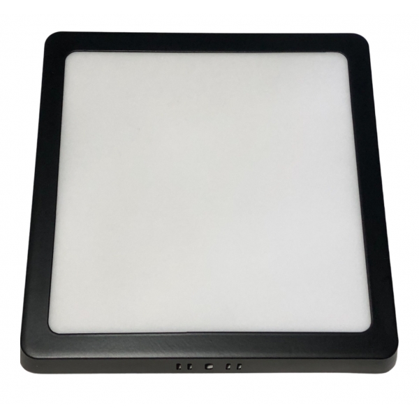 Painel Quadrado Sobrepor 18 W LED Bivolt 6.500 K Preto Blumenau Iluminação