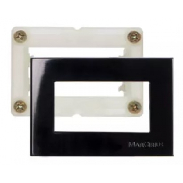 Placa com Suporte para Móvel 65 x 45 mm Preta Ebony 15750 Margirius