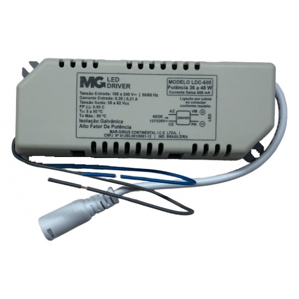 Driver para Painel LED 8 a 25 W 600 mA Margirius