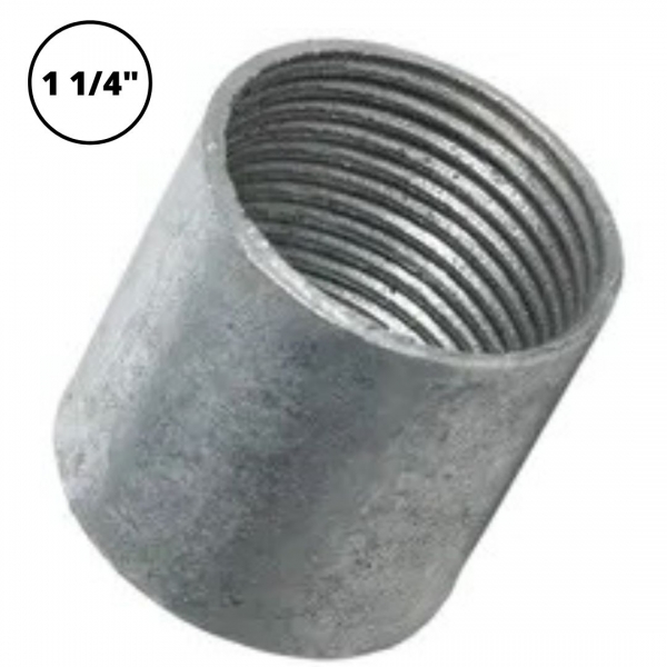 Luva de Aço Galvanizado a Fogo para Eletroduto 1 1/4 pol. NBR 5598 Elétrica Bichuette
