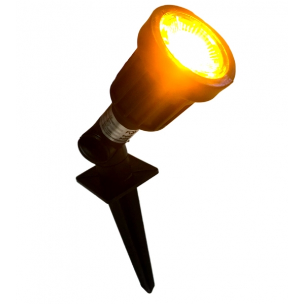 Luminaria Espeto Jardim 5 W Ambar Bivolt Prova Dagua Led90.104 Foxlux