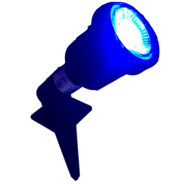 Luminaria Espeto Jardim 5 W Azul Bivolt Prova Dagua Led90.103 Foxlux