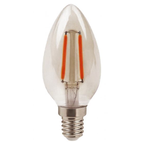 Lamp LED Fil E27 B35 2 W 2200 K Bivolt Led90.135 Foxlux