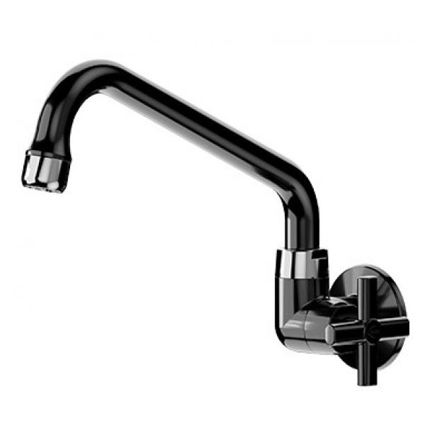 Torneira de Parede Inclinada para Cozinha Lume Preto 191578 Blukit