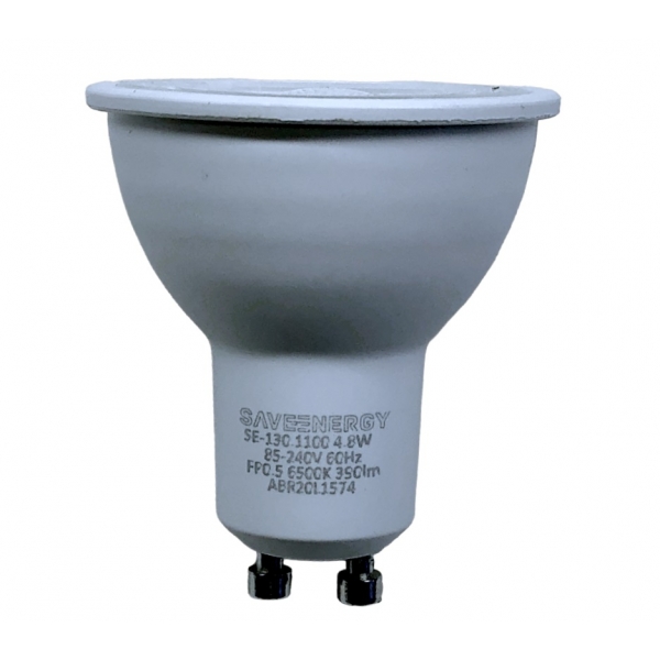 Lampada Dicroica Mr16 LED 4.8 W Bivolt Gu10 6500 K Savenergy