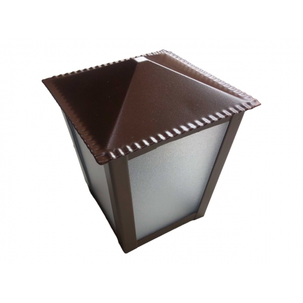 Arandela Colonial Quadrado Marrom L-15B MR Ideal Iluminação