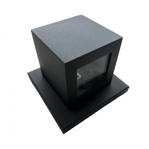Arandela Quadrada para Lâmpada G9 Microtexturizada Preto 958 Ideal Iluminação