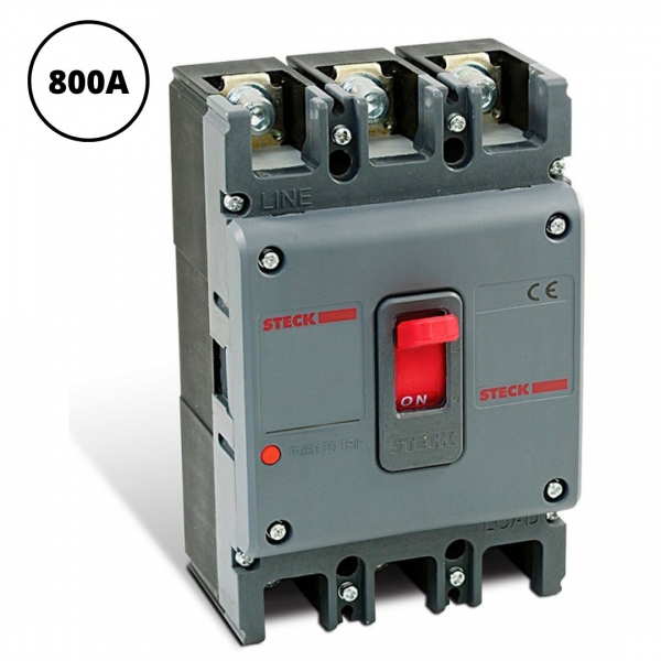 Disjuntor Caixa Moldada Tripolar 800 A 690 V SDJS800 Steck