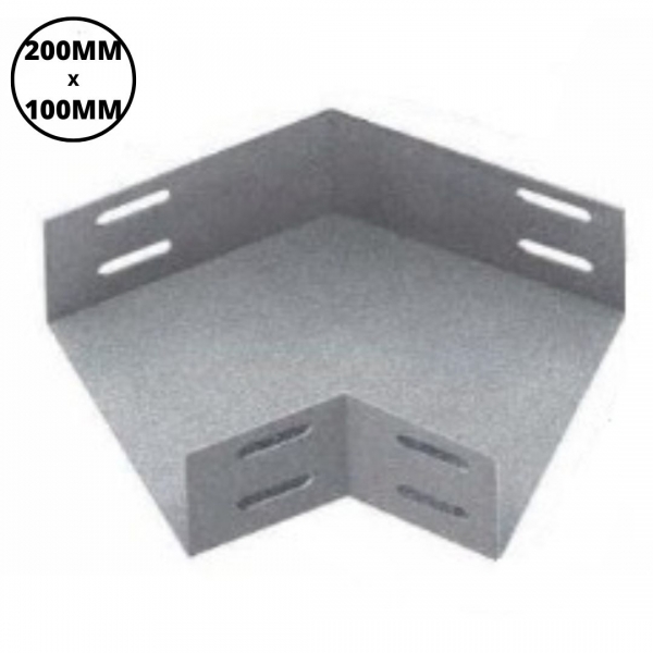 Curva Horizontal Lisa 45° para Eletrocalha 200 x 100 mm Piralux