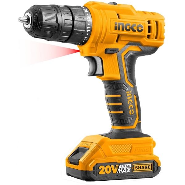 Parafusadeira e Furadeira INGCO 3/8 20 V CDLI20011-9