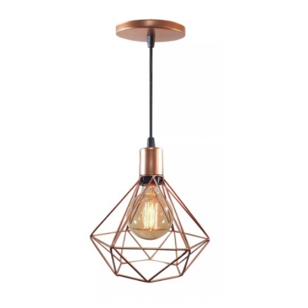 Pendente de Arame Indiano Cobre Illuminei